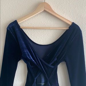 Blue Velvet Dress